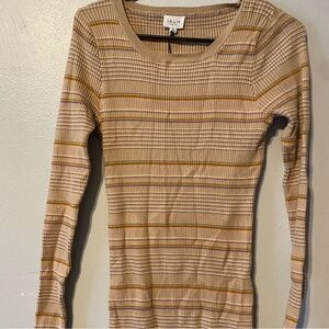 Le Lis full length, long sleeve, striped dress. Size S.